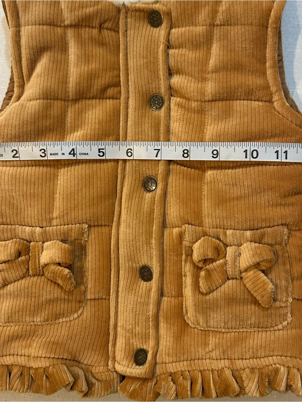 Nicole Miller Hooded Corduroy Puffer Vest Size 4